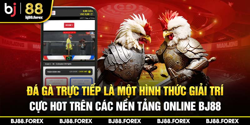 Đá gà trực tiếp là một hình thức giải trí cực hot trên các nền tảng online Bj88